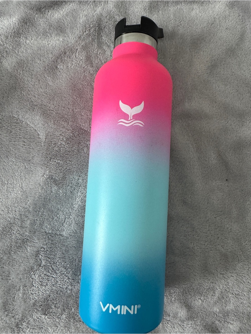 Ombre Pink to Blue Stainless Steel Water Bottle